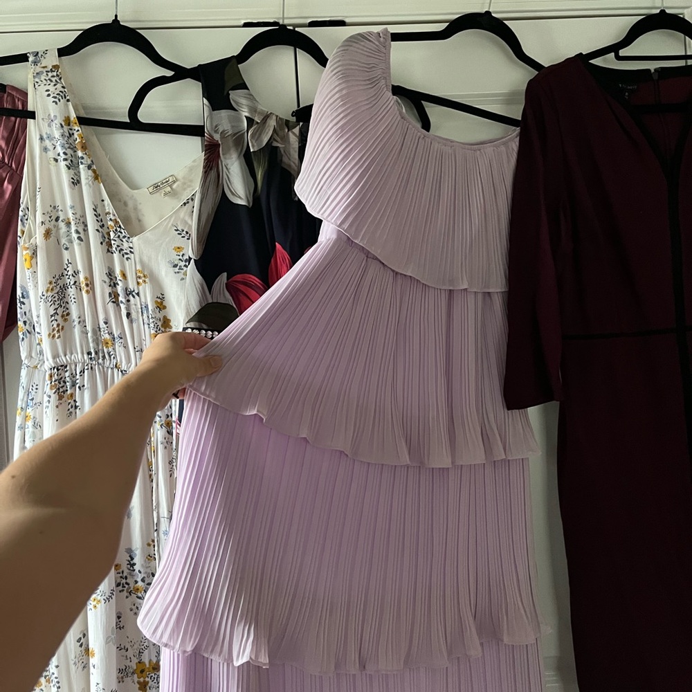 Lulu's Off Shoulder Lavender Dress